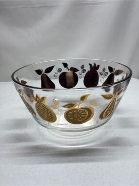 Culver Vintage 22K Gold Florentine MCM Serving Bowl Signed
